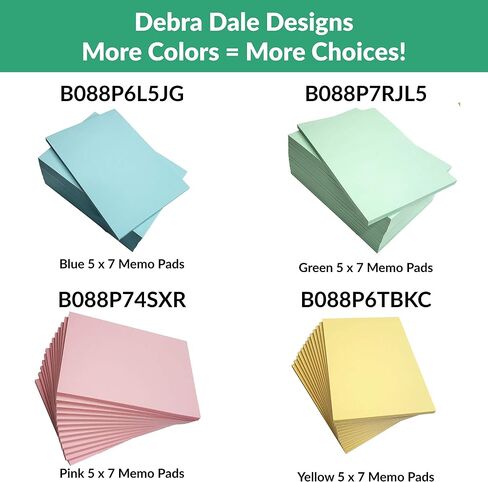 DEBRADALE DESIGNS 3x5 Inch Unlined Blank Memo Pads Bulk Pack - 25 White Note Pads, 100 Sheets Each, Pocket Size, Made in USA, Glued Short Edge Scratch Pads in Saudi Arabia