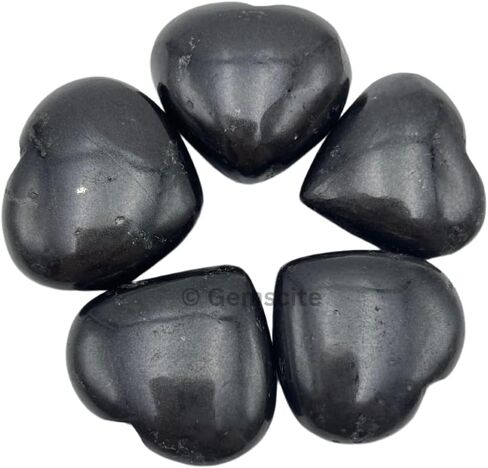 GEMSCITE Gemstone Angelite Puff Heart Stone 30 mm Palm Pocket Healing Carved Love Worry Stone Good Luck Gift Home Decor in Saudi Arabia