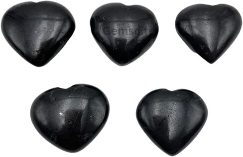 GEMSCITE Gemstone Angelite Puff Heart Stone 30 mm Palm Pocket Healing Carved Love Worry Stone Good Luck Gift Home Decor in Saudi Arabia
