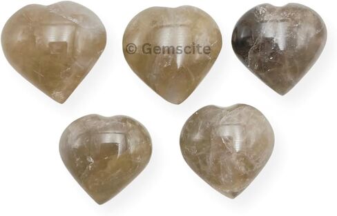 GEMSCITE Gemstone Angelite Puff Heart Stone 30 mm Palm Pocket Healing Carved Love Worry Stone Good Luck Gift Home Decor in Saudi Arabia