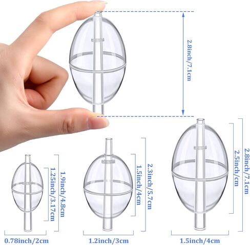 Sumind 20 Pieces Spin Float Fishing Bobbers Fishing Float Bend Slip Cast Spin Float Tackle Accessories in Saudi Arabia