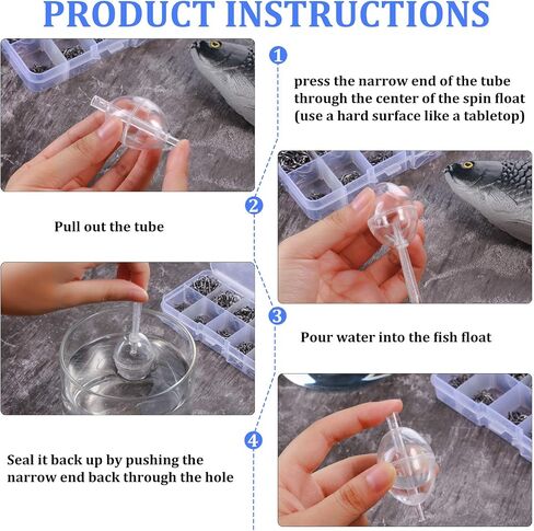 Sumind 20 Pieces Spin Float Fishing Bobbers Fishing Float Bend Slip Cast Spin Float Tackle Accessories in Saudi Arabia