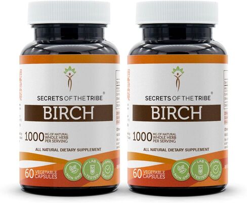 Secrets of the Tribe Birch 60 Capsules, 1000 mg, Birch (Betula Pendula) Dried Leaf (60 Capsules) in Saudi Arabia