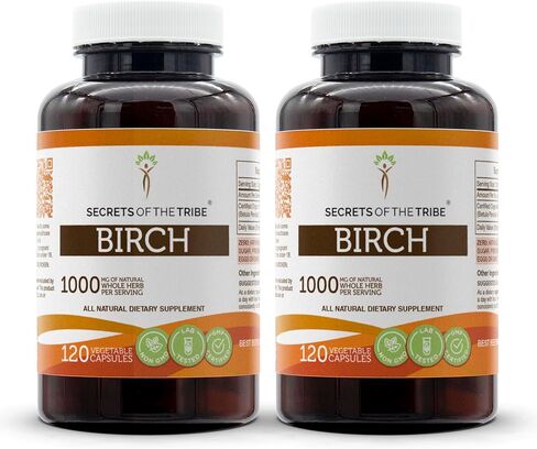 Secrets of the Tribe Birch 60 Capsules, 1000 mg, Birch (Betula Pendula) Dried Leaf (60 Capsules) in Saudi Arabia