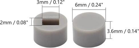 Fielect 40pcs Tactile Push Button Switch Caps 6x3.6mm for Height 5.8/7 / 8/8.5mm Micro Tactile Switch Black in Saudi Arabia