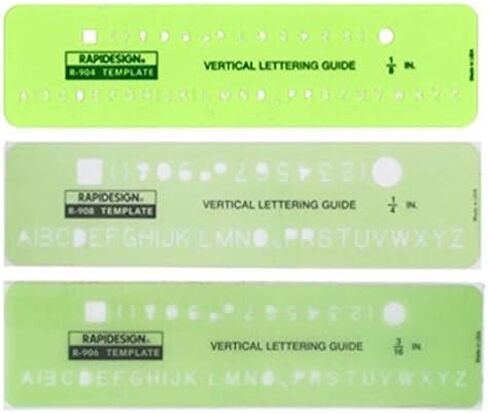 Rapidesign Large Lettering Aid Template, 1 Each (R924) in Saudi Arabia