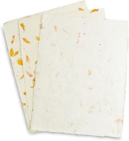ورق طباعة Lokta بالليزر ونفث الحبر مصنوع يدويًا مع حافة Deckle مقاس 8.5 × 11 بوصة ورق طباعة متخصص ديكور عتيق (100 ورقة، طبيعي) in Saudi Arabia