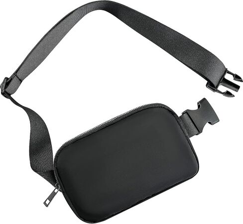 Kathylighting Belt Bag for Women Crossbody, Sling Bags Cross Body Bag Fanny Waist Packs Purses for Men, Adjustable Strap Small Chest Bag Front Sling Bags for Running Hiking Travelling Workout, Black in Saudi Arabia