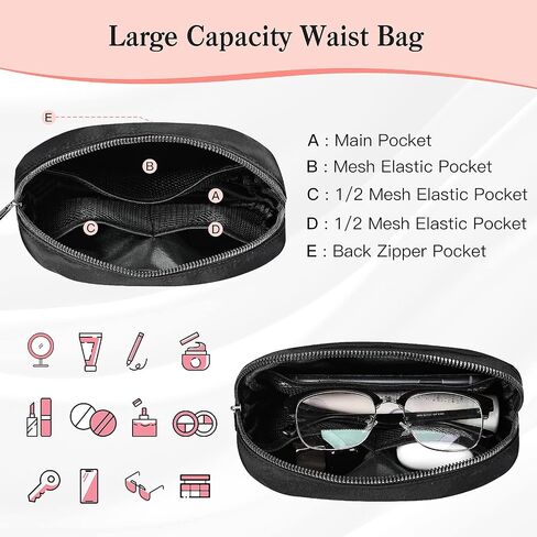 Kathylighting Belt Bag for Women Crossbody, Sling Bags Cross Body Bag Fanny Waist Packs Purses for Men, Adjustable Strap Small Chest Bag Front Sling Bags for Running Hiking Travelling Workout, Black in Saudi Arabia