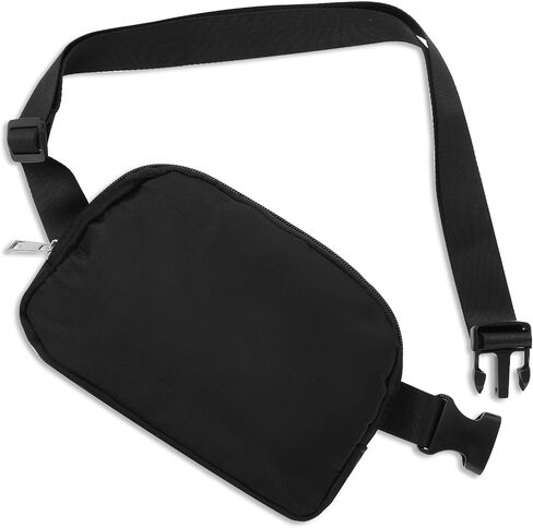 Belt Bag for Women, Mini Portable Fanny Pack with Adjustable Strap Black Unisex Crossbody Waist Packs for Women and Men Outdoor Travel Camping Running Sports in Saudi Arabia