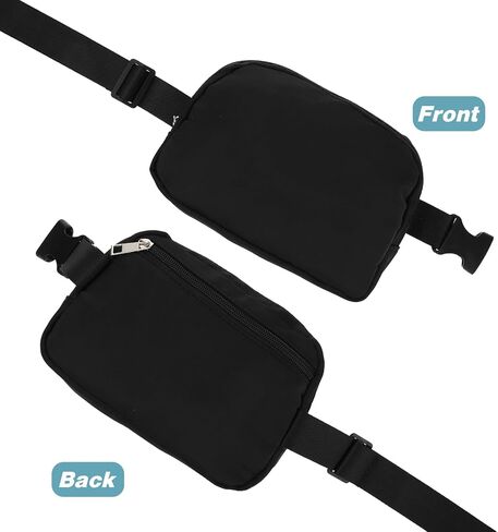 Belt Bag for Women, Mini Portable Fanny Pack with Adjustable Strap Black Unisex Crossbody Waist Packs for Women and Men Outdoor Travel Camping Running Sports in Saudi Arabia
