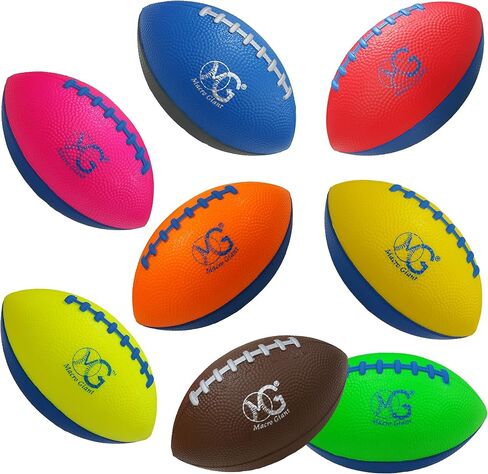 Macro Giant PU Foam Football, Spiral Football, 6 Inch, 5 Inch, Multi Colors, Kid Ball, Training Practice, Playground, Preschool, Parenting Activity in Saudi Arabia