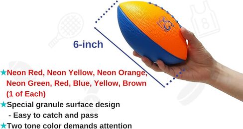Macro Giant PU Foam Football, Spiral Football, 6 Inch, 5 Inch, Multi Colors, Kid Ball, Training Practice, Playground, Preschool, Parenting Activity in Saudi Arabia