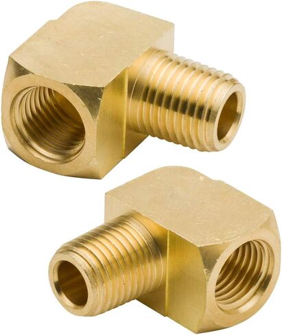 Legines 1/4 "NPT 90 درجة شارع الكوع بارستوك النحاس CA360 1/4" ذكر × 1/4 "أنثى تركيب الأنابيب (حزمة من 2) in Kuwait