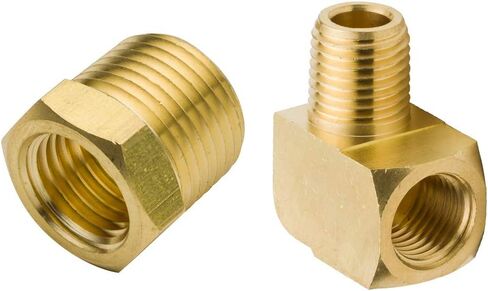 Legines 1/4 "NPT 90 درجة شارع الكوع بارستوك النحاس CA360 1/4" ذكر × 1/4 "أنثى تركيب الأنابيب (حزمة من 2) in Kuwait