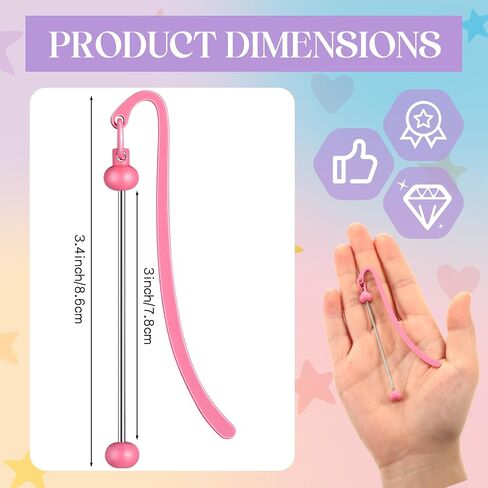 8 قطع من الإشارات المرجعية القابلة للخرز DIY المعدنية الفارغة المرجعية للخرز الحديثة مطرز المرجعية الحرفية مجوهرات قلادة سحر هدية لمحبي الكتب الطالب المعلم اللوازم المكتبية (فضية) in Kuwait