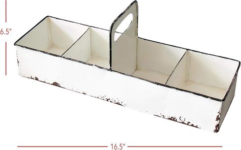 صينية تزيين مشقوقة من المينا البيضاء الريفية للمنزل والحديقة in Kuwait