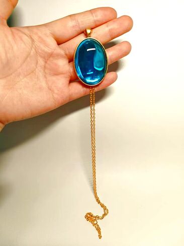 Princess Earrings +Necklace,Anime Cosplay Blue Ball Drop Earring for Women in Saudi Arabia