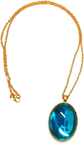 Princess Earrings +Necklace,Anime Cosplay Blue Ball Drop Earring for Women in Saudi Arabia