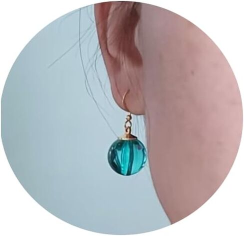 Princess Earrings +Necklace,Anime Cosplay Blue Ball Drop Earring for Women in Saudi Arabia