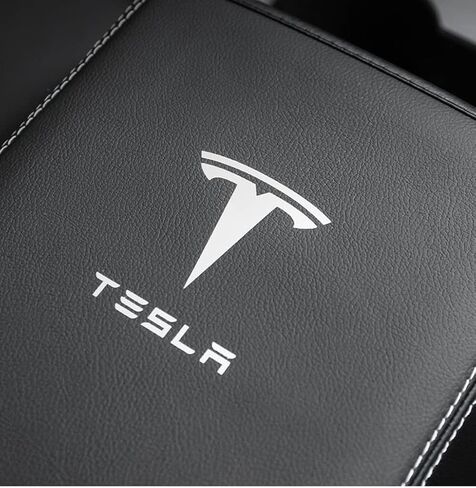 غطاء مسند ذراع السيارة لطراز تسلا 3 موديل Y من جلد البولي يوريثان وسادة حماية لوحدة التحكم المركزية للسيارات مقاومة للماء لمسند الذراع للطراز 3 2017-2022 موديل Y 2020-2022 ملحقات الديكور الداخلي (أسود) in Kuwait