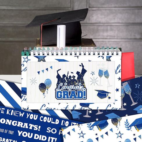 24 Sheets Graduation Themed Scrapbook Paper, 12x12'' Blue Graduation Craft Paper Double-Sided Papermania Folded Flat in 12 Designs for Card Making Scrapbook Graduation Photo Album Decor in Kuwait