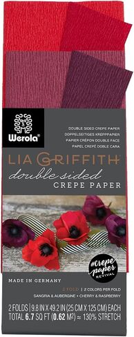 Lia Griffith Double Sided Crepe Paper Folds Roll, 6.7-Square Feet, Blush and Chiffon, Petal and Peach in Saudi Arabia