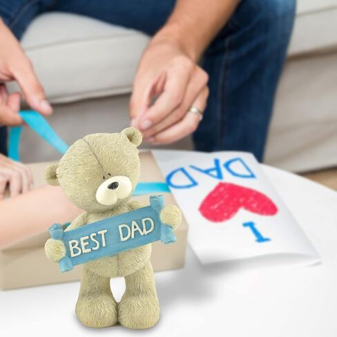 تمثال دب تيدي قابل للتجميع من إيناس - غلاف مثالي للكيك للأب، بطول 9.9 سم in Kuwait