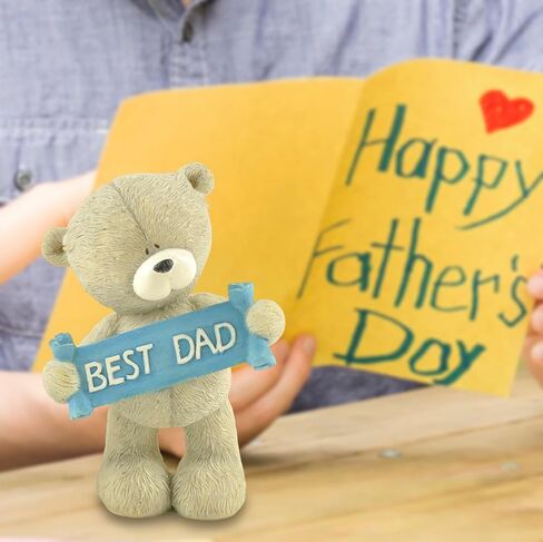 تمثال دب تيدي قابل للتجميع من إيناس - غلاف مثالي للكيك للأب، بطول 9.9 سم in Kuwait