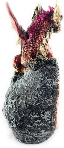 Ain’t It Nice Dragon Statue Rock Faux Geode Cavern Sparkling Medieval Collectible Fantasy Dragon Figurine Décor, Purple 3.5(L) X 2.5(W) X 5.5(H) inches in Kuwait