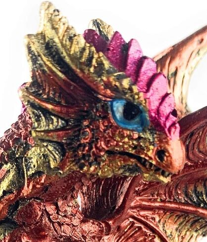 Ain’t It Nice Dragon Statue Rock Faux Geode Cavern Sparkling Medieval Collectible Fantasy Dragon Figurine Décor, Purple 3.5(L) X 2.5(W) X 5.5(H) inches in Kuwait