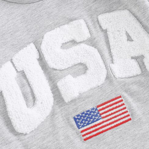 Ayalinggo 4th of July Baby Girl Boy Romper newborn Summer Clothes Embroidery USA american flag Short Sleeve independent day in Kuwait