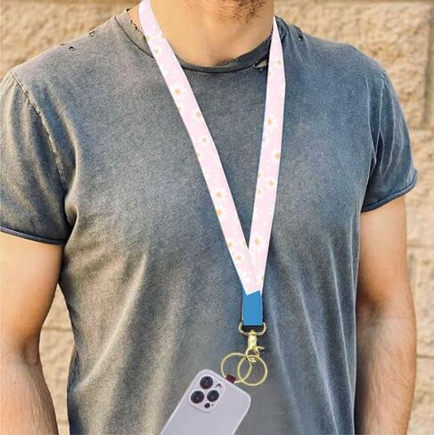 Lanyards for Keys, Durable Keychain Long Lanyard for Women Men, Cute Neck Lanyard for ID Badges Holder, Wallets, key in Kuwait