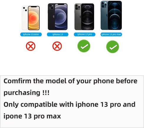 wahci Back Camera Glass Replacement Compatible with iPhone 13 Pro & iPhone 13 Pro Max, with Lens Protector, Reparing Tool, No Glue Required, Strong bonding, Easy and Fast Installation in Saudi Arabia