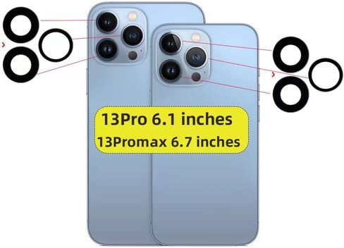 wahci Back Camera Glass Replacement Compatible with iPhone 13 Pro & iPhone 13 Pro Max, with Lens Protector, Reparing Tool, No Glue Required, Strong bonding, Easy and Fast Installation in Saudi Arabia