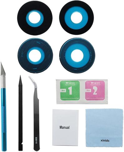 2PCS OEM Original Camera Glass Lens Replacement for Samsung Galaxy Z Flip 3 5G F7110 with Adhesive Preinstalled Includes Repair Toolkit and Installation Manual in Kuwait