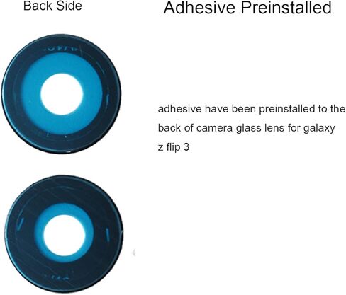 2PCS OEM Original Camera Glass Lens Replacement for Samsung Galaxy Z Flip 3 5G F7110 with Adhesive Preinstalled Includes Repair Toolkit and Installation Manual in Kuwait