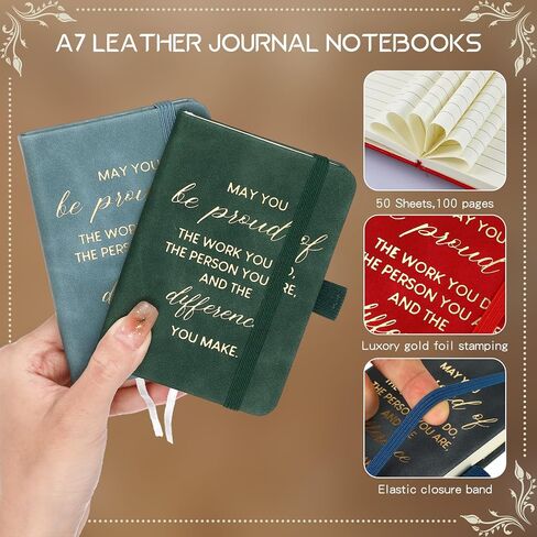 30 Pcs Thanks Gifts Employee Leather Notebooks for Appreciation Gifts Coworker Leaving Gifts A7 Inspirational Notebooks May You Proud of the Work You Do Chritmas Gifts for Team Coworker in Saudi Arabia