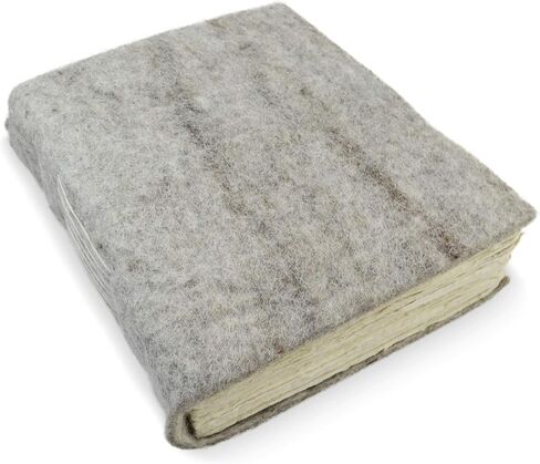 Kathmandu Valley Co. Nepali Yeti Tracker Journal, Writing Notebook with Handmade Lokta Paper, Vintage Office Notebook Made in The Himalayas of Nepal. (5x8 inch, Wool) in Saudi Arabia