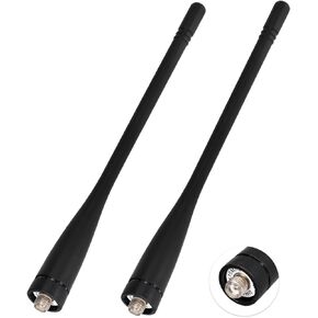Superbat UHF Antenna 400-470MHz Two Way Radio Antenna with BNC Male Connector 2-Pack for CB Handheld/Portable Radio Transceiver, Scanner, Wireless Walkie Talkie etc.