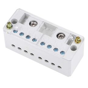 uxcell 2 Inlet 8 Outlet Terminal Strip Blocks 660V 150A Connector Distribution Block for Metering Box
