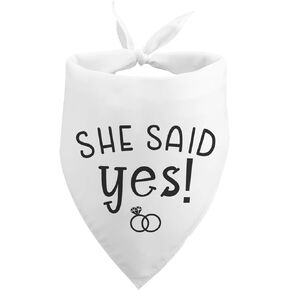 Wedding Engagement Dog Bandana She Said Yes Dog Bandana Wedding Engagement Announcement Wedding Photo Prop Pet Accessories for Dog Lovers Owner Gift