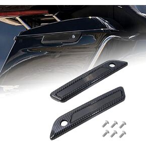 Saddlebag Outer Lid Hinge Light Kits for Harley Glide Road King Touring Side Case Cover 2014-2023 Motorcycle Side Box Cover Light Left+Right Carbon Fiber Gray 2Pcs - Upgrade Riding Experience