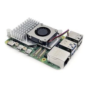 Active Cooler for Official Raspberry Pi 5 with 30mm PWM 4-Pin Cooling Fan Pi 5 Heatsink with Thermal Tape, Aluminium Heatsink Variable-Speed Blower for Raspberry Pi 5