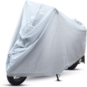 Motorcycle Rain Cover, Motorcycle Rainproof Protective Cover Anti Shock Motorctcke Cover for Outdoor Motorcycle Cover (M)