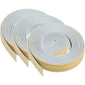 uxcell Foam Tape Adhesive Weather Stripping 9mm Wide 2mm Thick, 2.5 Meters Long Gray, 3Pcs