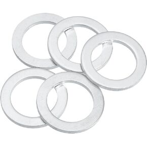 Motoforti Car Oil Drain Plug Gaskets, Engine Oil Crush Washer Seals, for Honda Accord 2008-2016, Aluminum, No.90471PX4000, Silver Tone, 5 Pcs