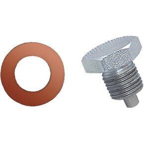Moroso 97002 Replacement Oil Pan Drain Plug, 1/2-20, Clear Zinc Steel w/Copper Washer
