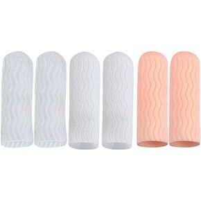 3 Pairs Cots Protectors for Sewing Rubber Fingertip Hot Glue Protectors Protective Cover Sleeves Gloves Sebs Gel Protection Men and Women