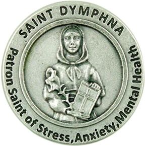 Patron Saint of Mental Illness St Dymphna Pocket Token with Prayer Back